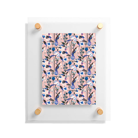 Ninola Design Pink pastel spring daisy and poppy flowers Floating Acrylic Print