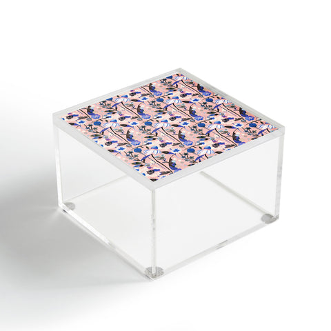 Ninola Design Pink pastel spring daisy and poppy flowers Acrylic Box