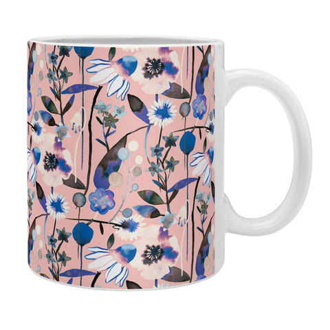 Ninola Design Pink pastel spring daisy and poppy flowers Coffee Mug