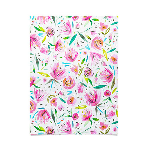Ninola Design Pink Peonies Festival Floral Poster