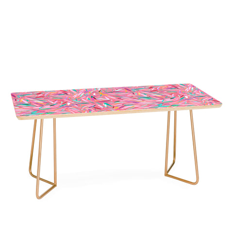 Ninola Design Pink rain stripes abstract Coffee Table