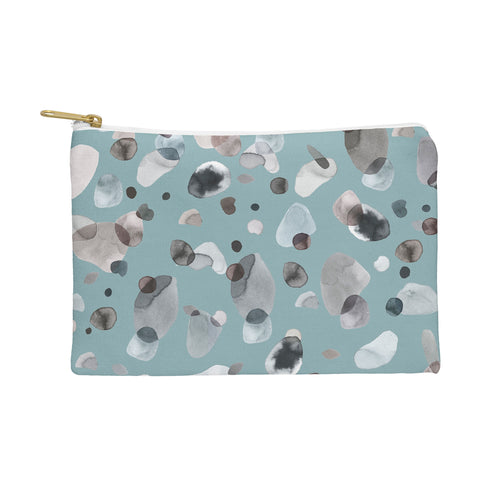 Ninola Design Playful organic shapes Moody blue Pouch