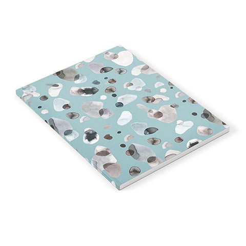 Ninola Design Playful organic shapes Moody blue Notebook