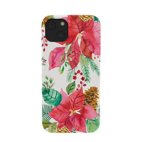 Ninola Design Poinsettia holiday flowers Phone Case