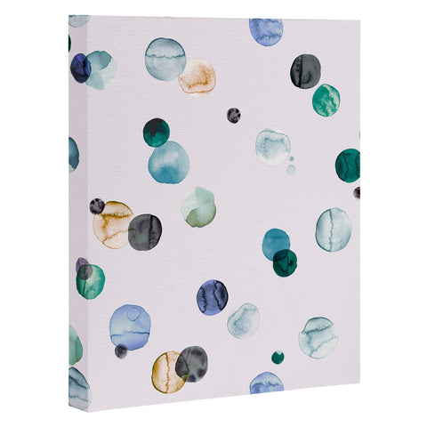 Ninola Design Polka dots blue Art Canvas