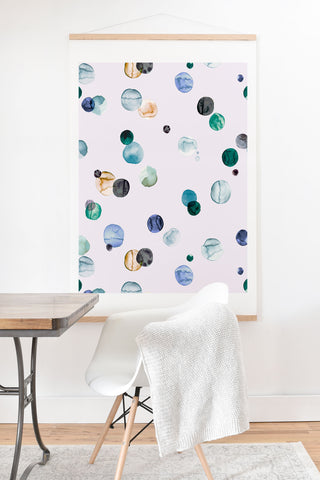 Ninola Design Polka dots blue Art Print And Hanger