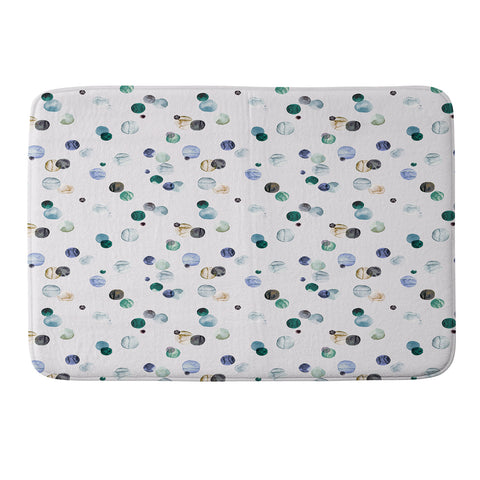 Ninola Design Polka dots blue Memory Foam Bath Mat