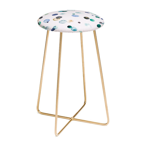 Ninola Design Polka dots blue Counter Stool