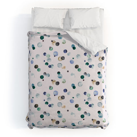 Ninola Design Polka dots blue Duvet Cover