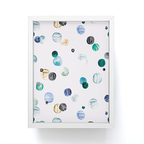 Ninola Design Polka dots blue Framed Mini Art Print