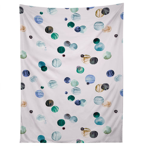 Ninola Design Polka dots blue Tapestry