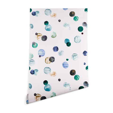 Ninola Design Polka dots blue Wallpaper