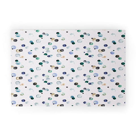 Ninola Design Polka dots blue Welcome Mat
