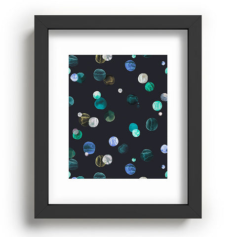 Ninola Design Polka dots navy Recessed Framing Rectangle
