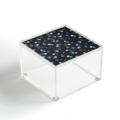 Ninola Design Polka dots navy Acrylic Box