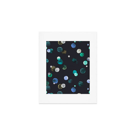 Ninola Design Polka dots navy Art Print
