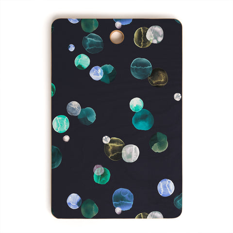 Ninola Design Polka dots navy Cutting Board Rectangle