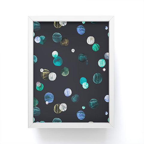 Ninola Design Polka dots navy Framed Mini Art Print