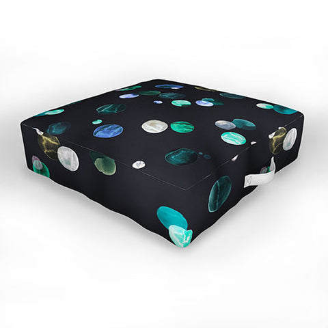 Ninola Design Polka dots navy Outdoor Floor Cushion
