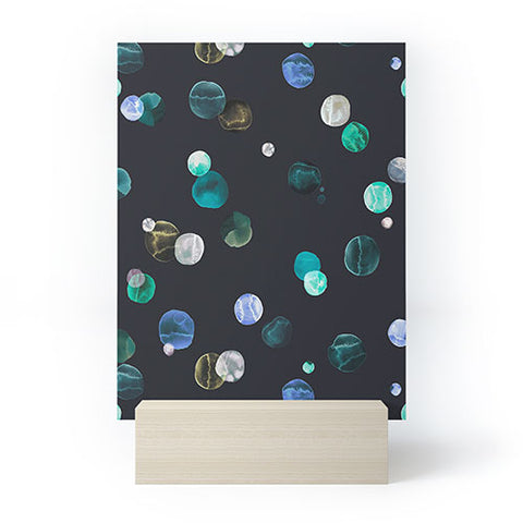Ninola Design Polka dots navy Mini Art Print