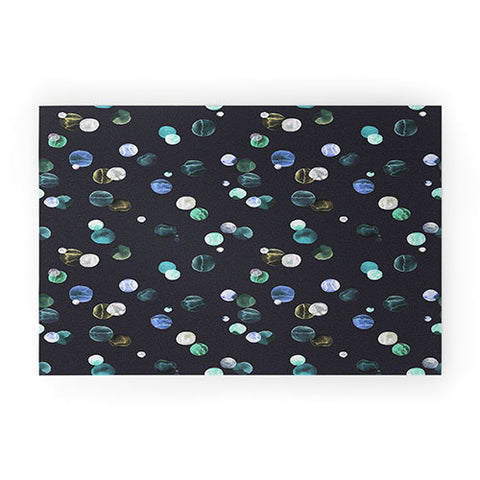 Ninola Design Polka dots navy Welcome Mat