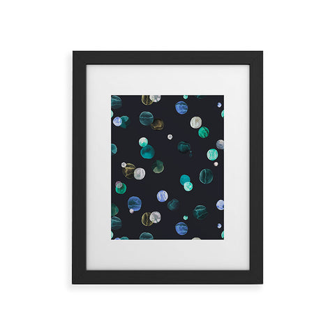Ninola Design Polka dots navy Framed Art Print
