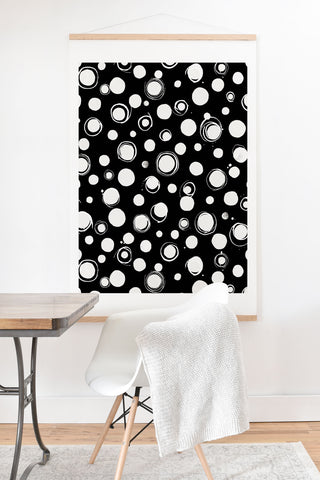 Ninola Design Polka dots WB Art Print And Hanger