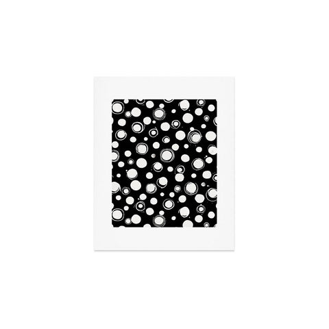 Ninola Design Polka dots WB Art Print