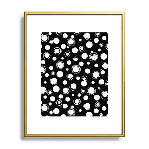 Ninola Design Polka dots WB Metal Framed Art Print