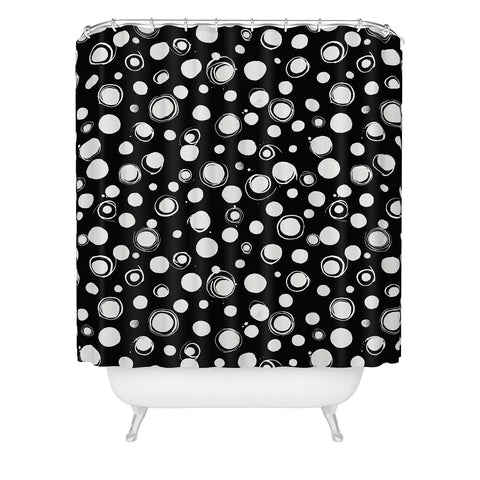 Ninola Design Polka dots WB Shower Curtain