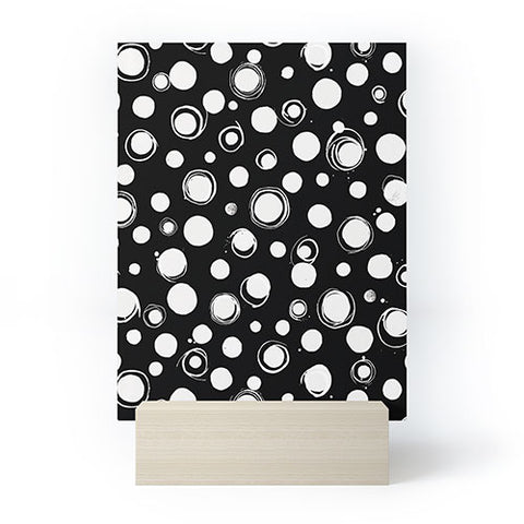 Ninola Design Polka dots WB Mini Art Print