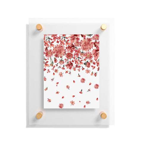 Ninola Design Prairie flowers countryside Red Floating Acrylic Print