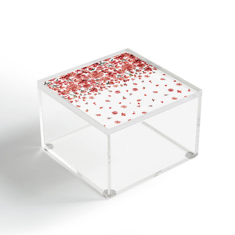 Ninola Design Prairie flowers countryside Red Acrylic Box