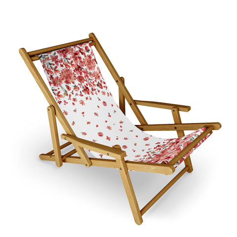 Ninola Design Prairie flowers countryside Red Sling Chair