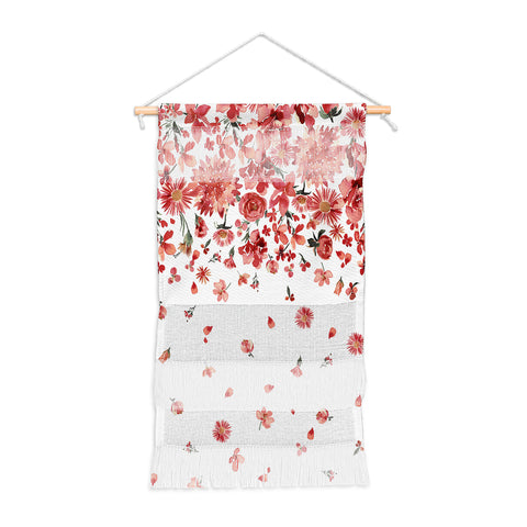 Ninola Design Prairie flowers countryside Red Wall Hanging Portrait