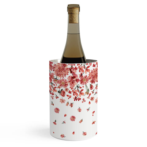 Ninola Design Prairie flowers countryside Red Wine Chiller
