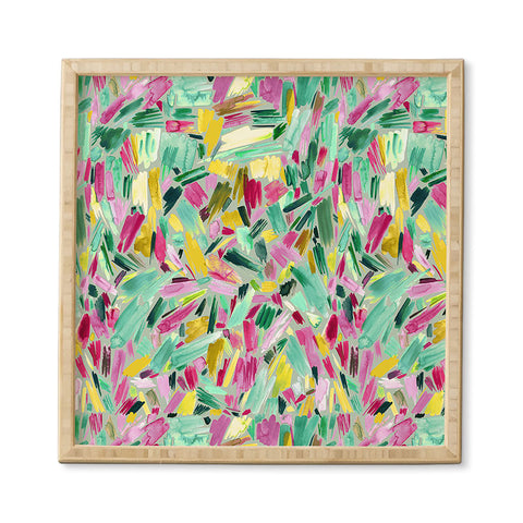 Ninola Design Primitive Strokes Tropical Framed Wall Art