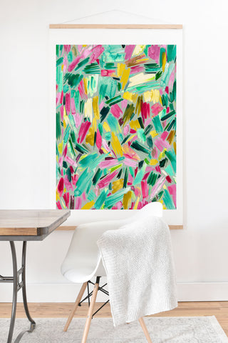 Ninola Design Primitive Strokes Tropical Art Print And Hanger