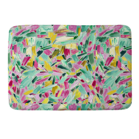 Ninola Design Primitive Strokes Tropical Memory Foam Bath Mat