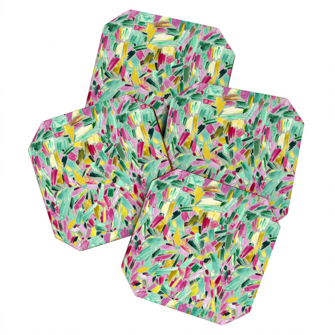 Ninola Design Primitive Strokes Tropical Coaster Set