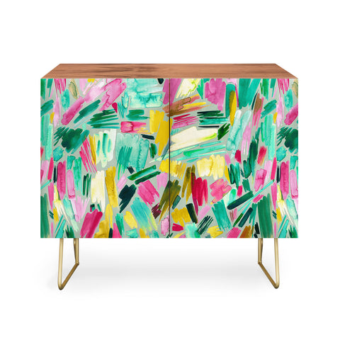 Ninola Design Primitive Strokes Tropical Credenza