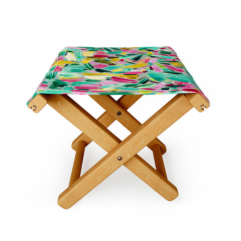 Ninola Design Primitive Strokes Tropical Folding Stool