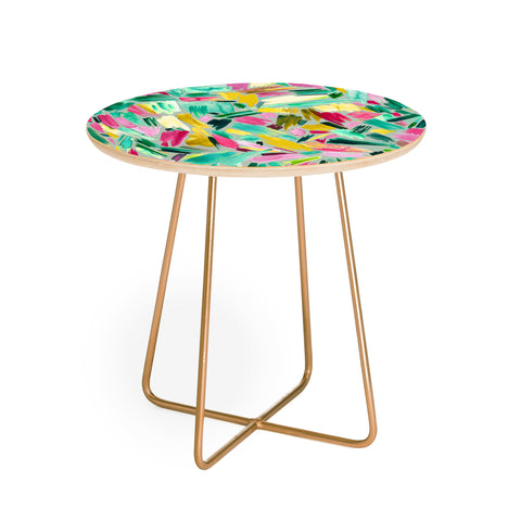Ninola Design Primitive Strokes Tropical Round Side Table