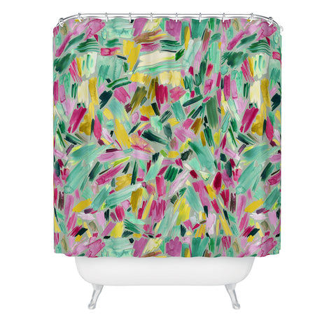 Ninola Design Primitive Strokes Tropical Shower Curtain