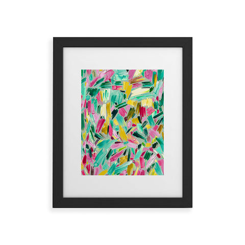 Ninola Design Primitive Strokes Tropical Framed Art Print