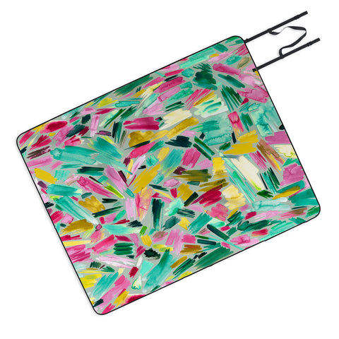 Ninola Design Primitive Strokes Tropical Picnic Blanket