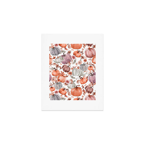 Ninola Design Pumpkins Fall Cottagecore Art Print