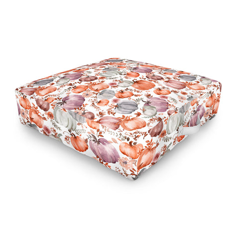 Ninola Design Pumpkins Fall Cottagecore Outdoor Floor Cushion