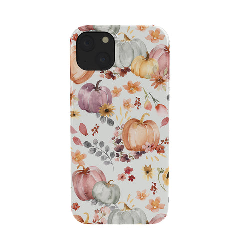Ninola Design Pumpkins Fall Floral Ecru Phone Case