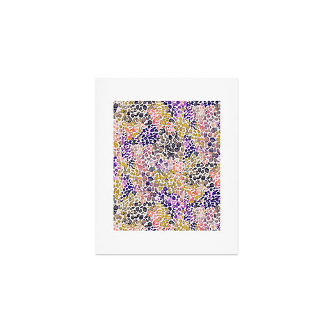 Ninola Design Purple Speckled Painting Watercolor Stains Art Print